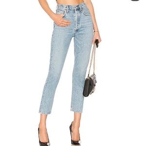 Agolde Riley Crop Straight leg denim in renewal